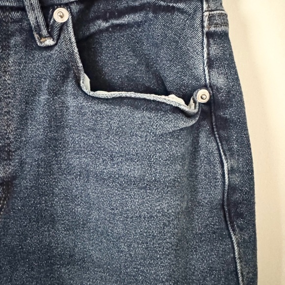 Good American High Waisted Good Legs Twisted Slit Jeans in Indigo size 4/27 - Picture 13 of 15